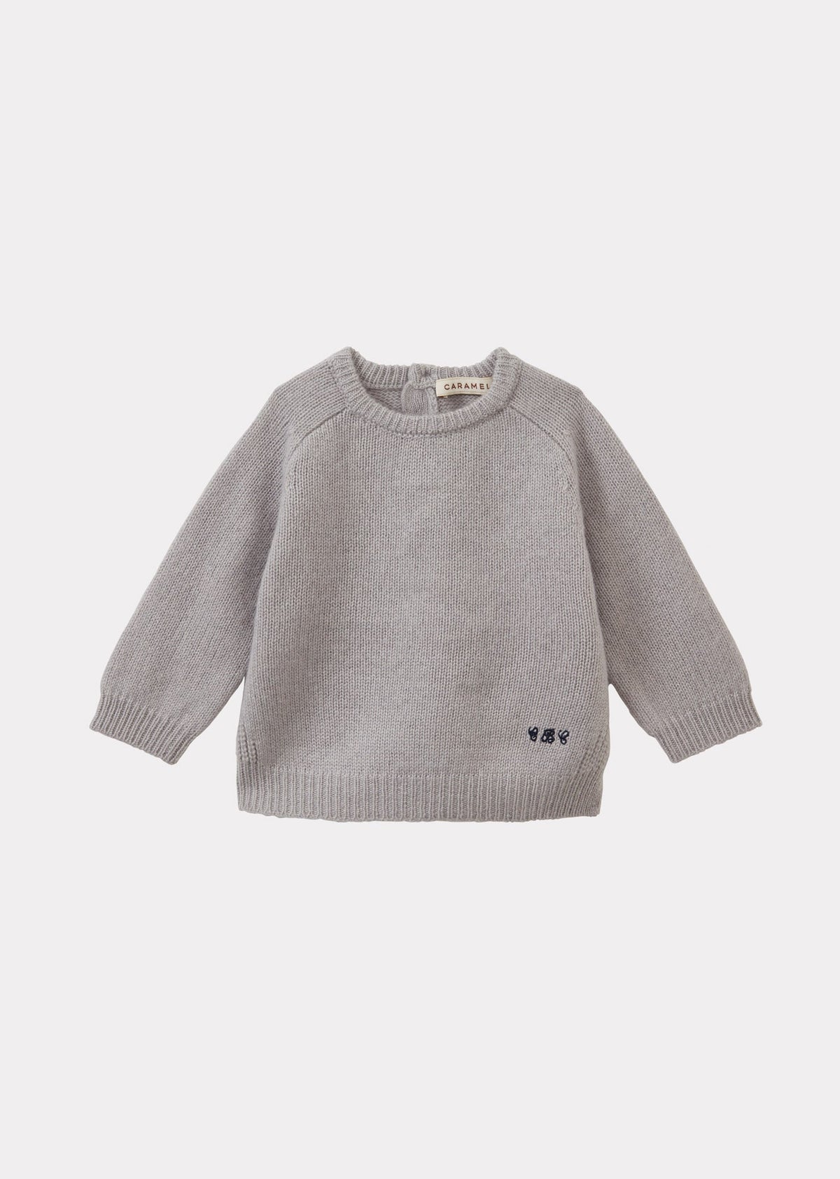 FENNEL BABY CASHMERE JUMPER - PALE GREY