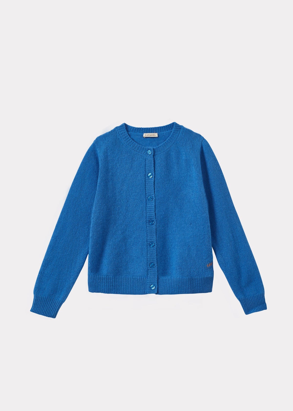 TOPO キッズ カシミヤ カーディガン - スカイブルー