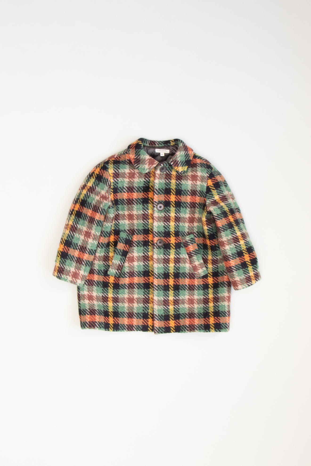 EVEREST KIDS COAT - ORANGE CHECK