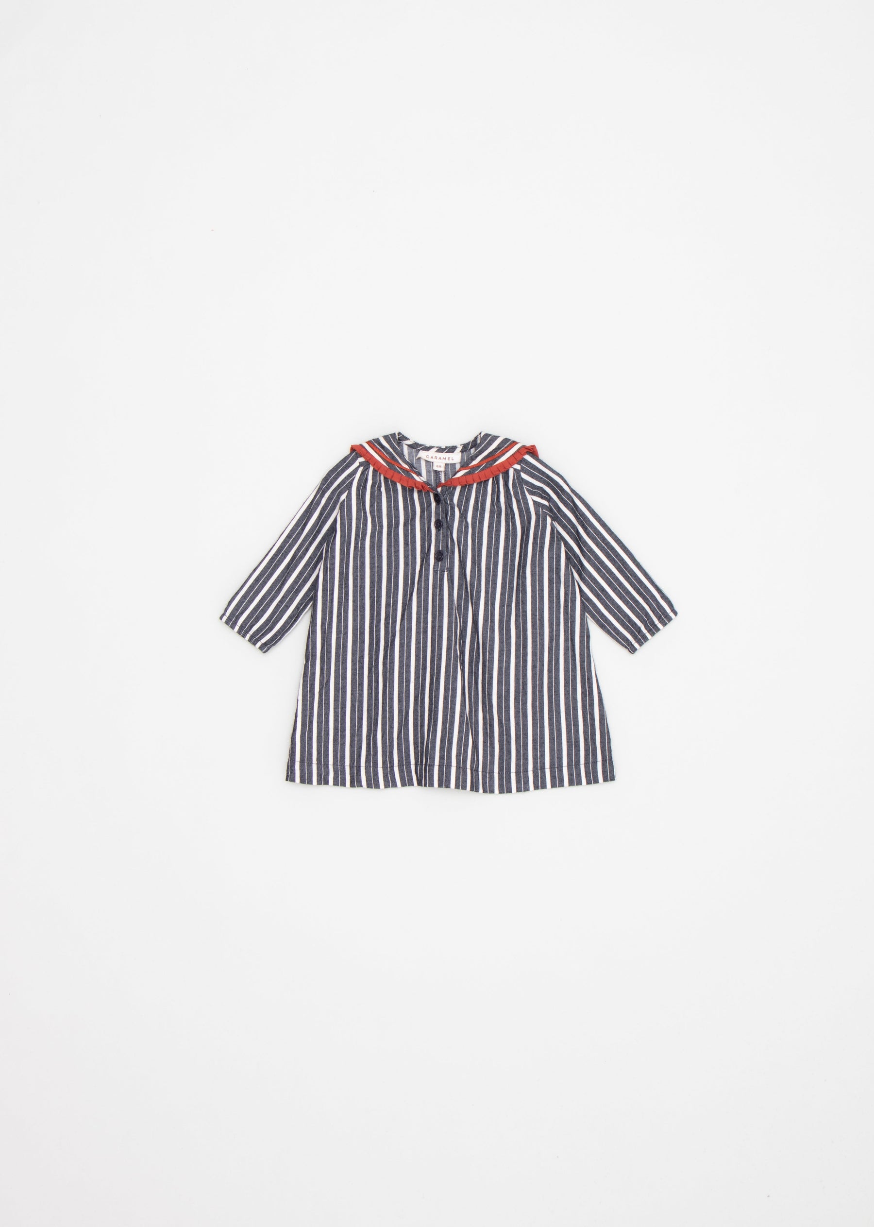 LAILA BABY DRESS - GREY STRIPE 1