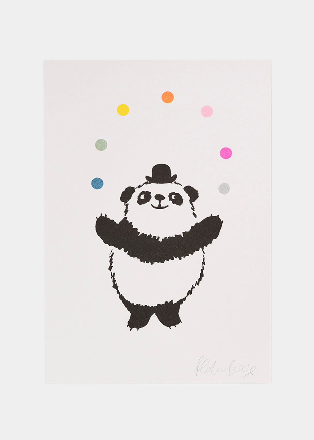 PETRA BOASE PANDA RISOGRAPH PRINT CARD