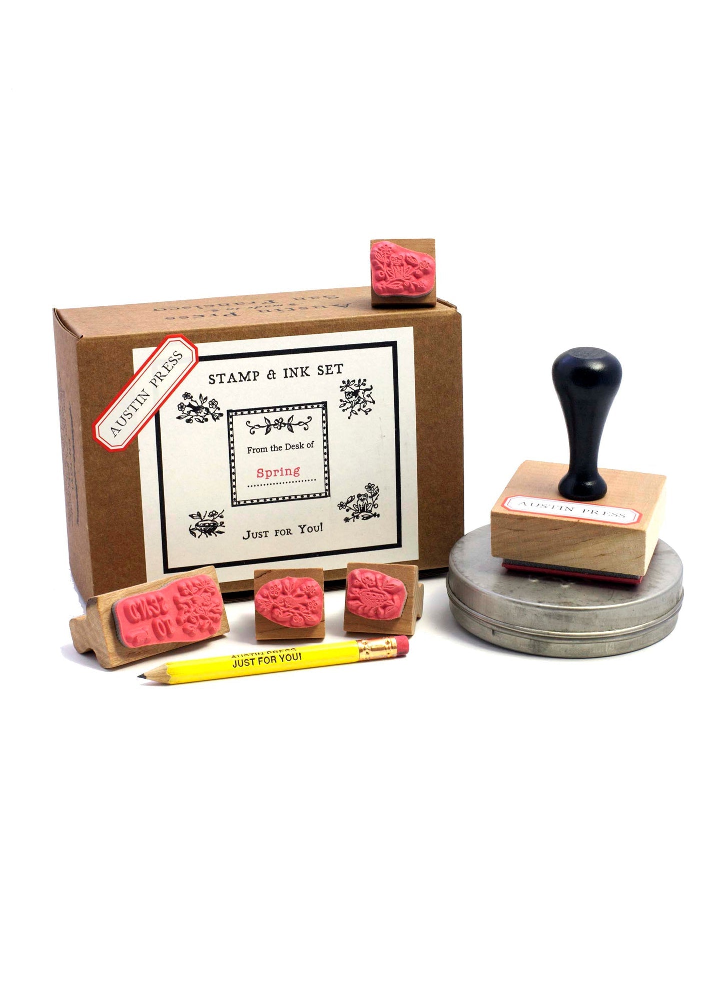 Buy AUSTIN PRESS STAMP SET SPRING STAMP Online CARAMEL