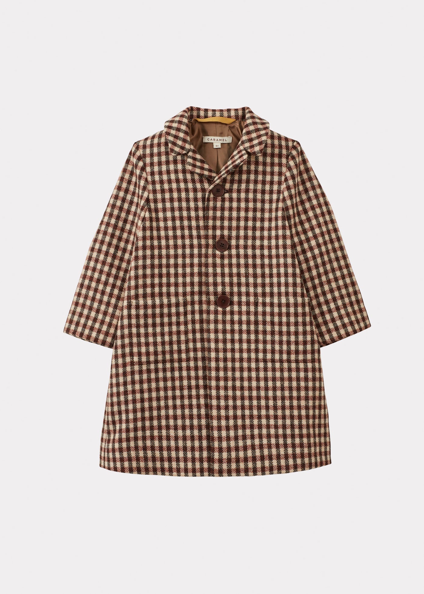 DANBY COAT - BROWN/CREAM CHECK