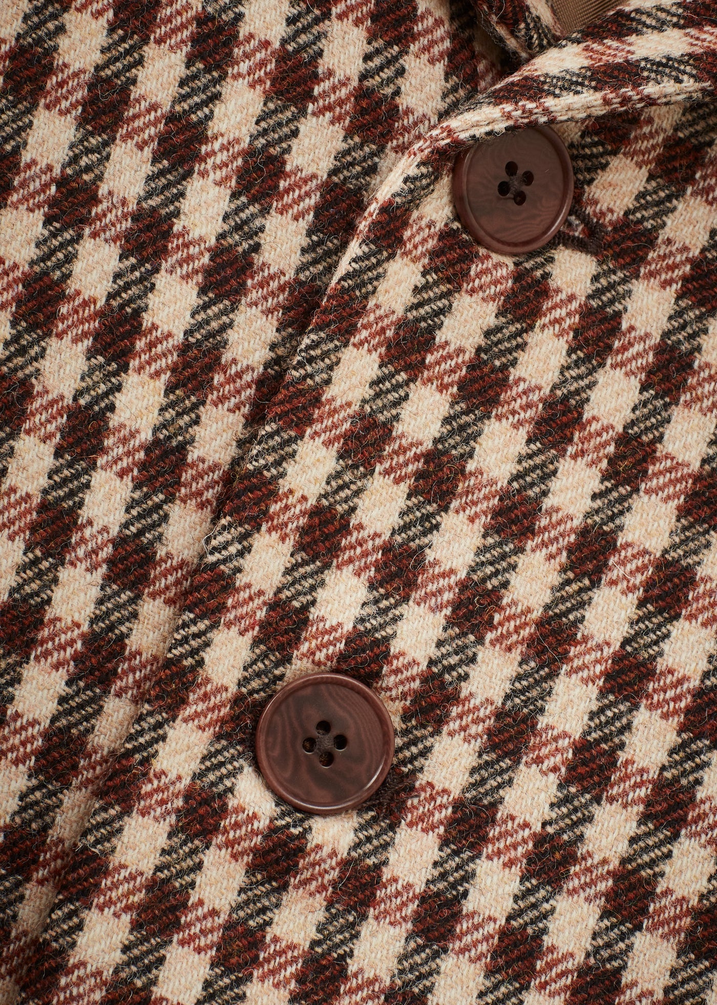 DANBY COAT - BROWN/CREAM CHECK