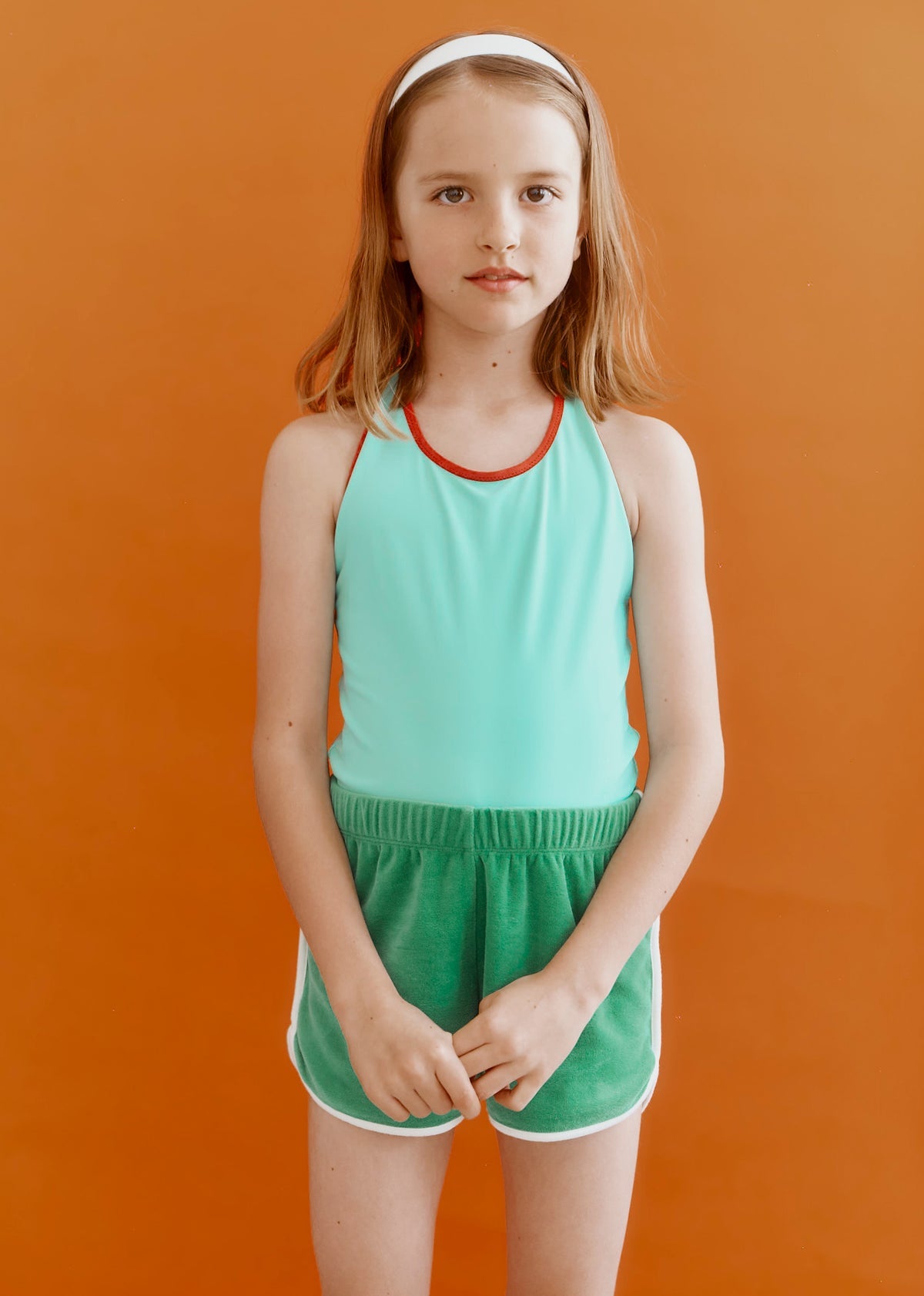 SONNY CHILDRENS TOWELLING SHORTS - GREEN