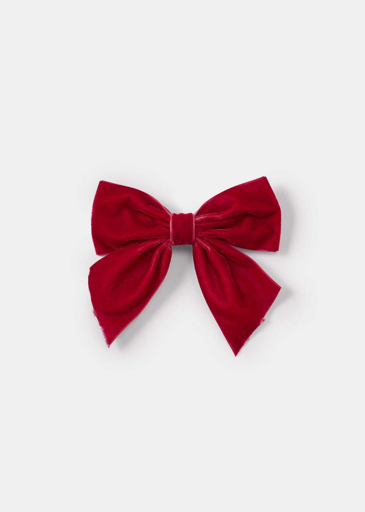 VELVET BOW PARTY HAIRCLIP - RUBY