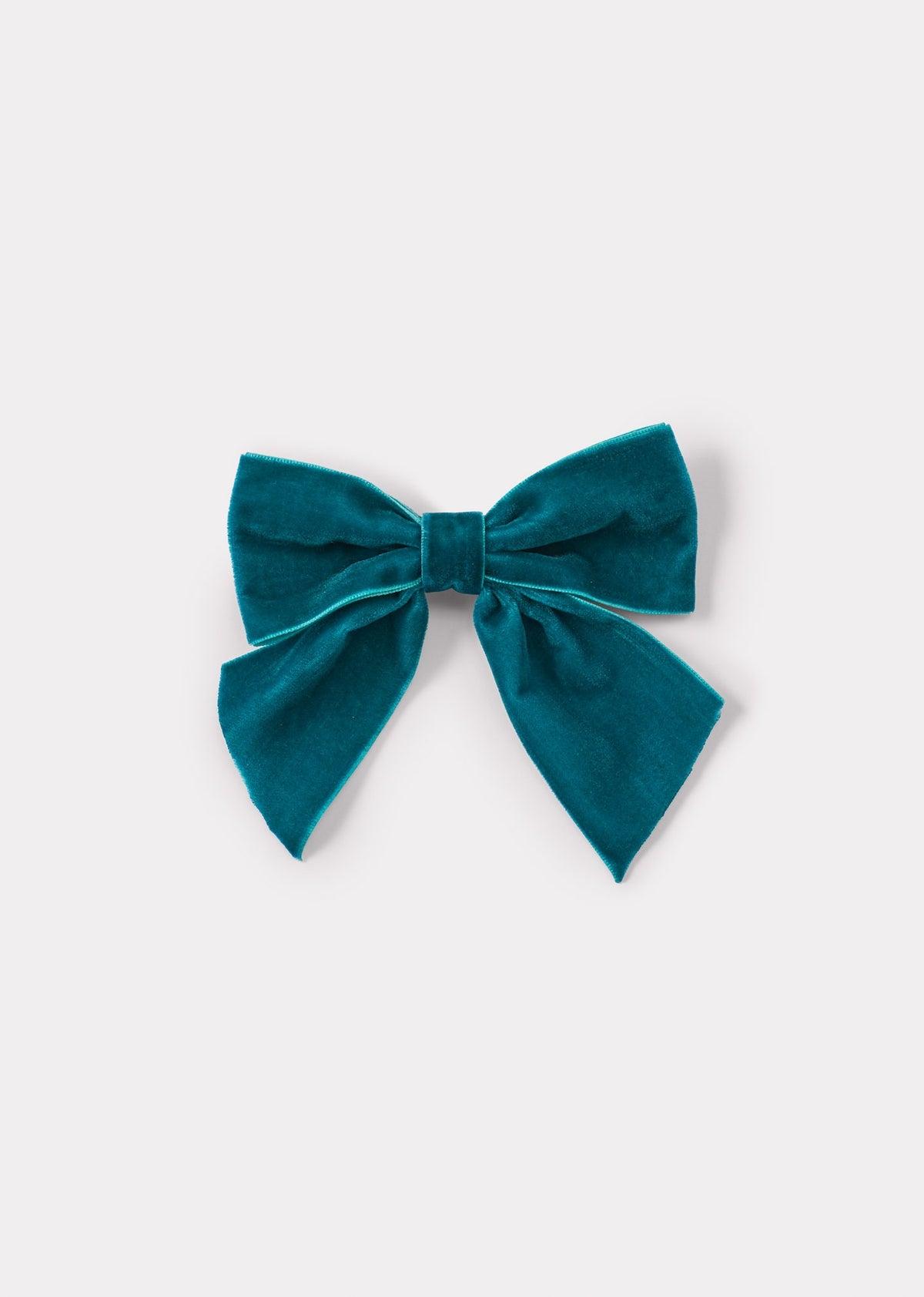 VELVET BOW PARTY HAIRCLIP - VELVET BOW PARTY HAIRCLIP A23TL TEAL