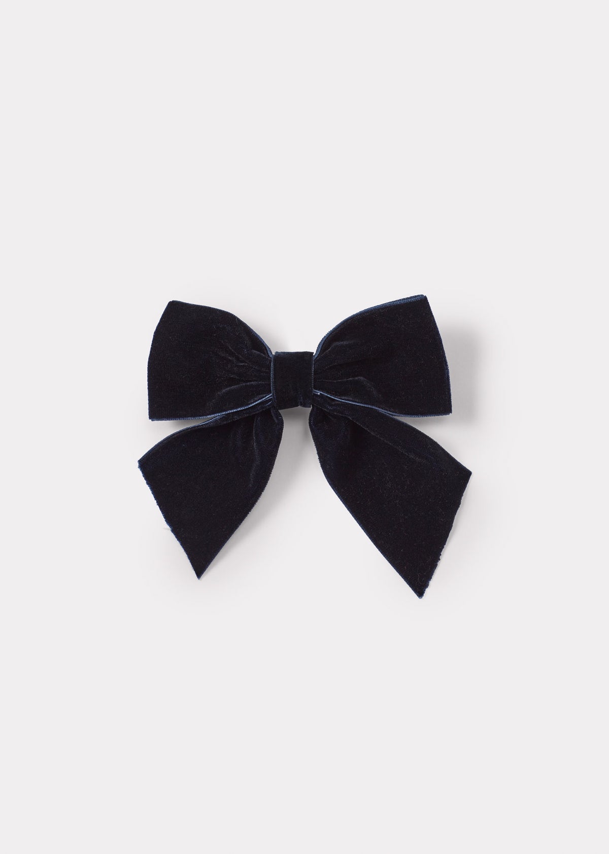 VELVET BOW PARTY HAIRCLIP - MARINE