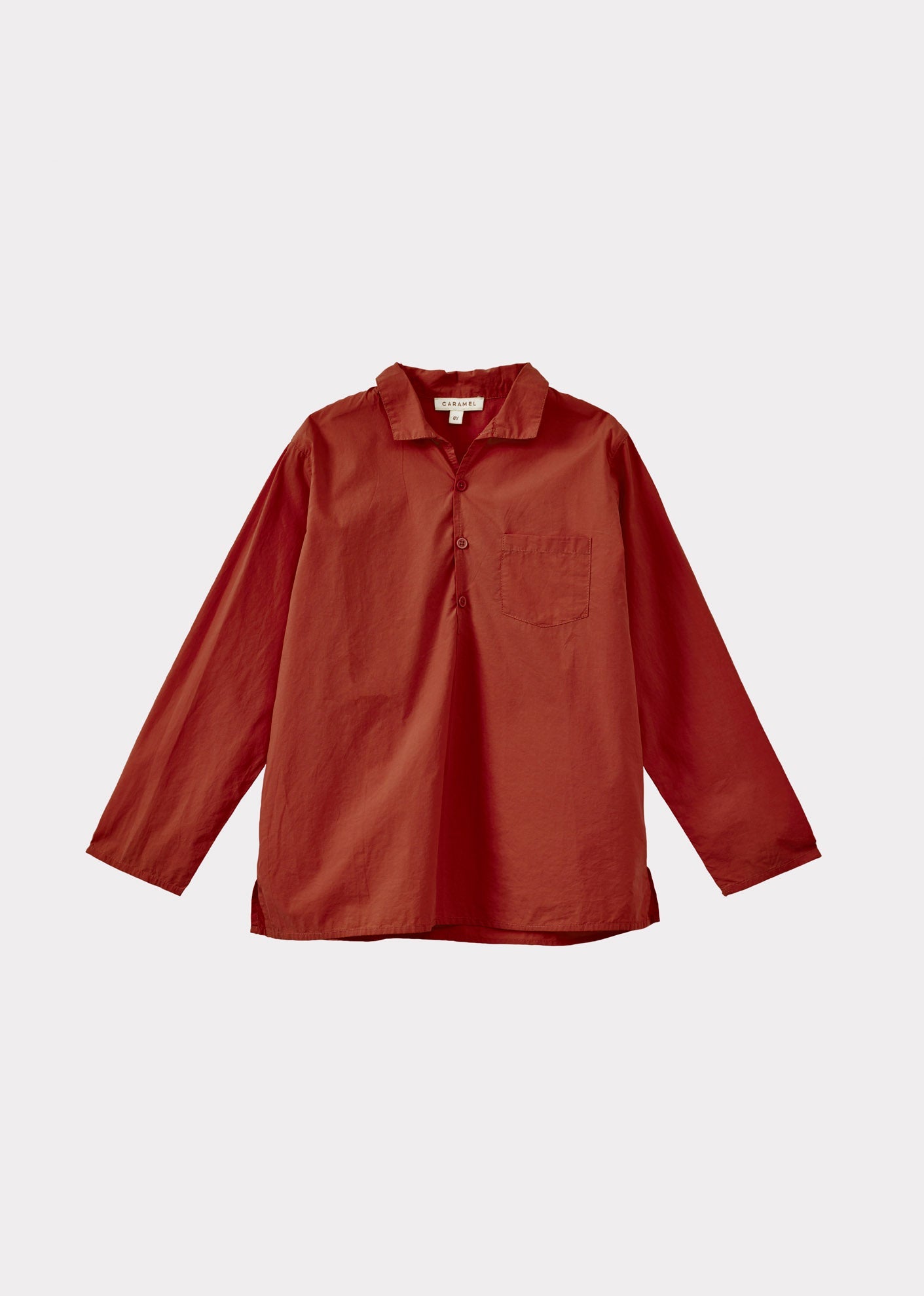 Caramel Luxury Bullshark Children's Cotton Shirt - Red