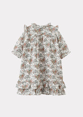 Caramel Luxury Helios Children's Cotton Dress - Multicoloured Floral Print