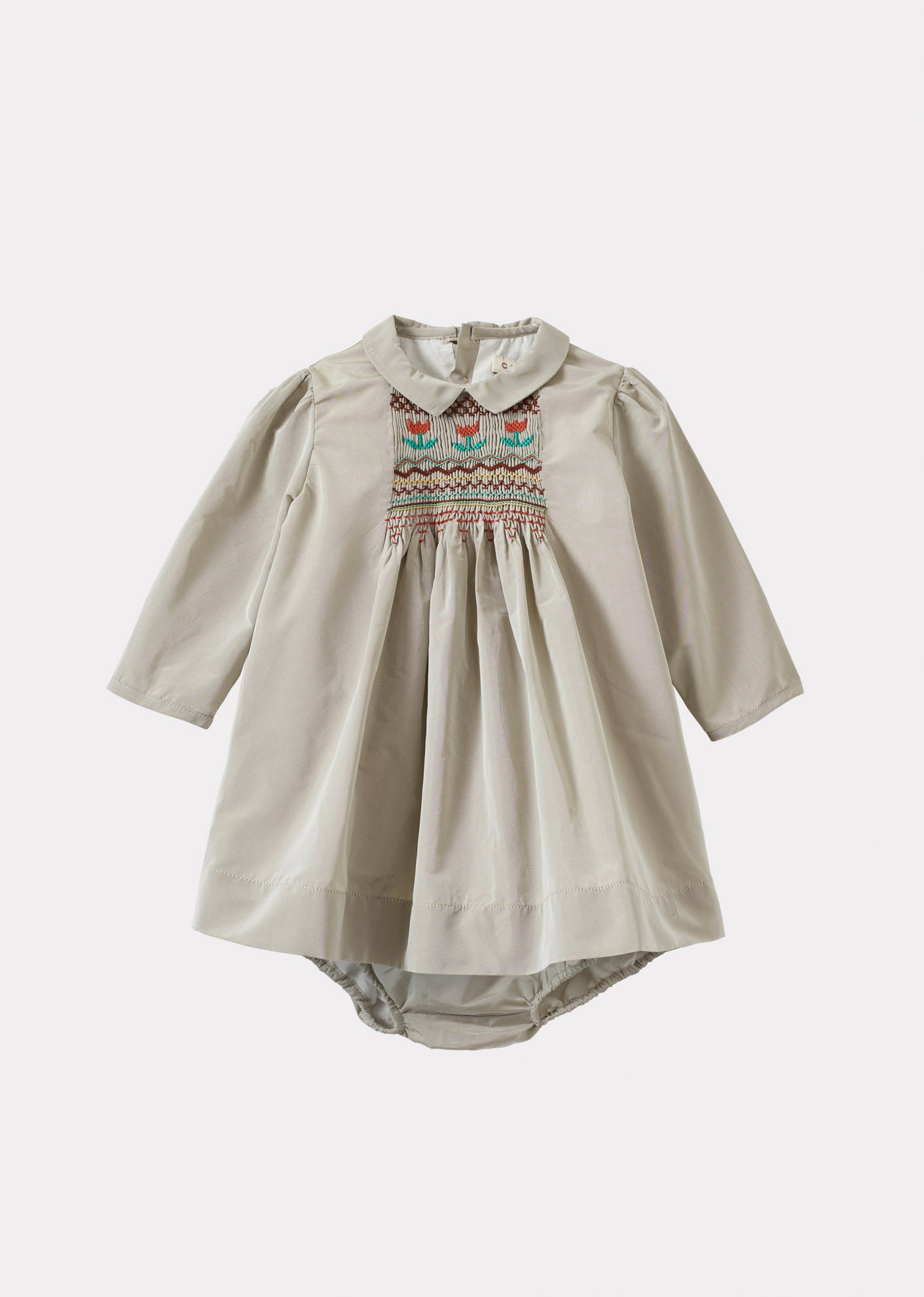 Caramel Luxury Mars Baby Polyester Dress - Grey