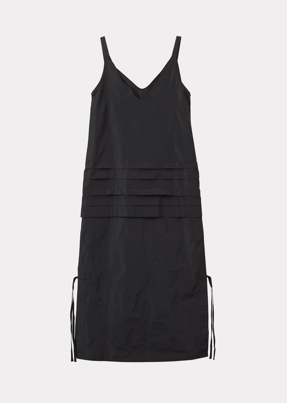 WOMEN'S  TUCK DRESS - BLACK