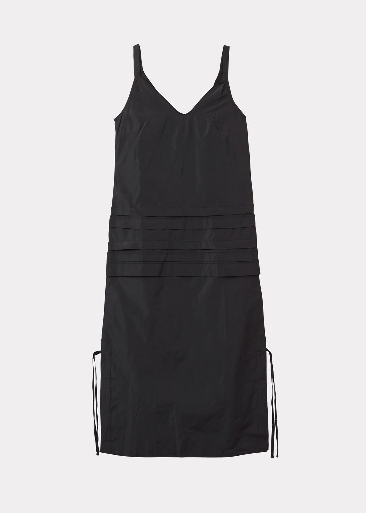 WOMEN'S  TUCK DRESS - BLACK