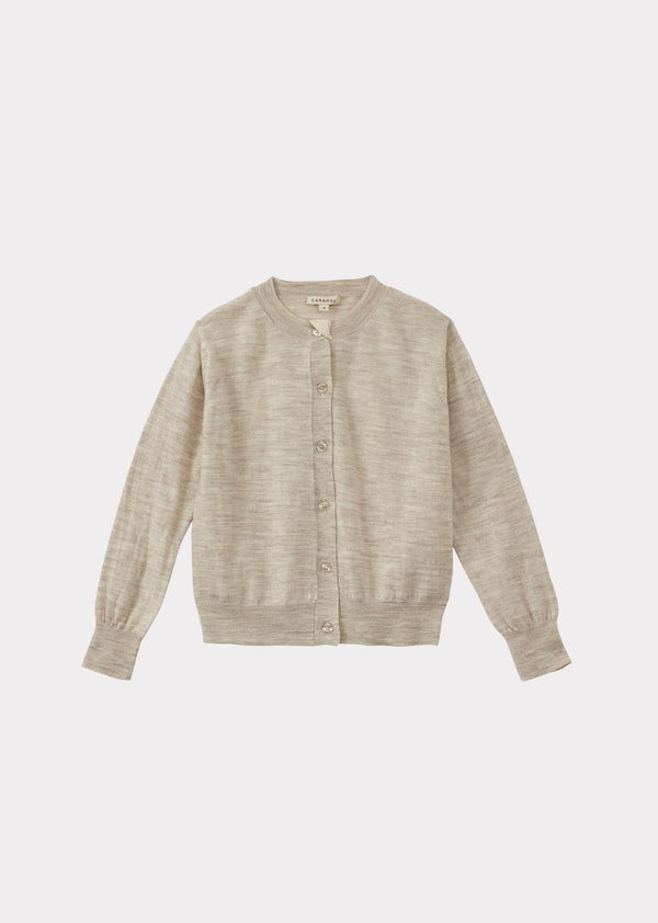 WILLOW CHILDREN'S MERINO WOOL CARDIGAN - CREAM