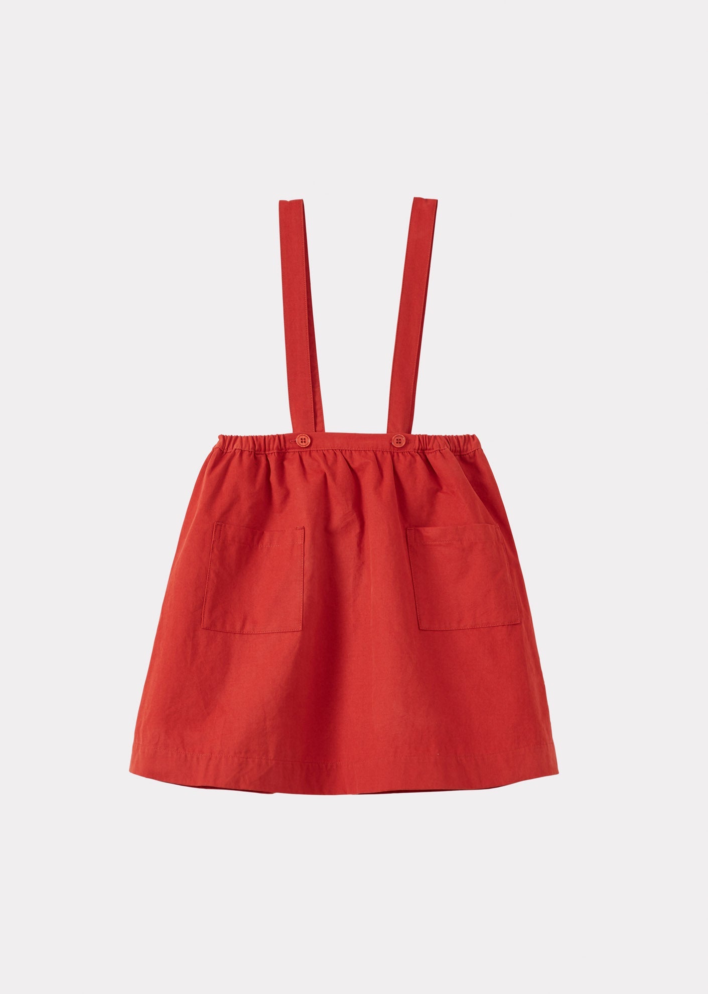 Caramel Luxury Aralia Children's Cotton Twill Skirt - Red