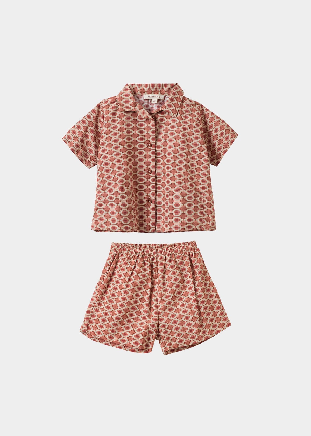 BAMBOO ベビー シャツ＆ショートパンツセット – カレイドスコーププリント