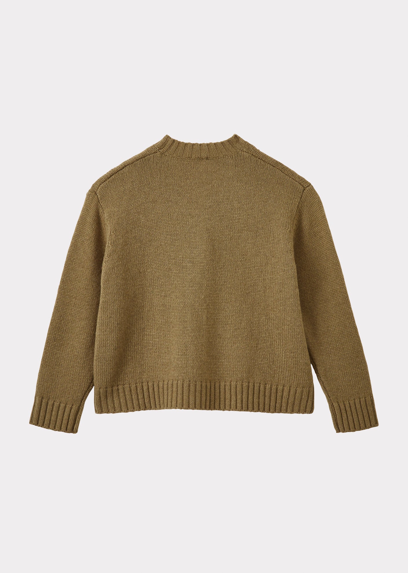 COPPER CHILDREN'S WOOL MIX CARDIGAN - OLIVE