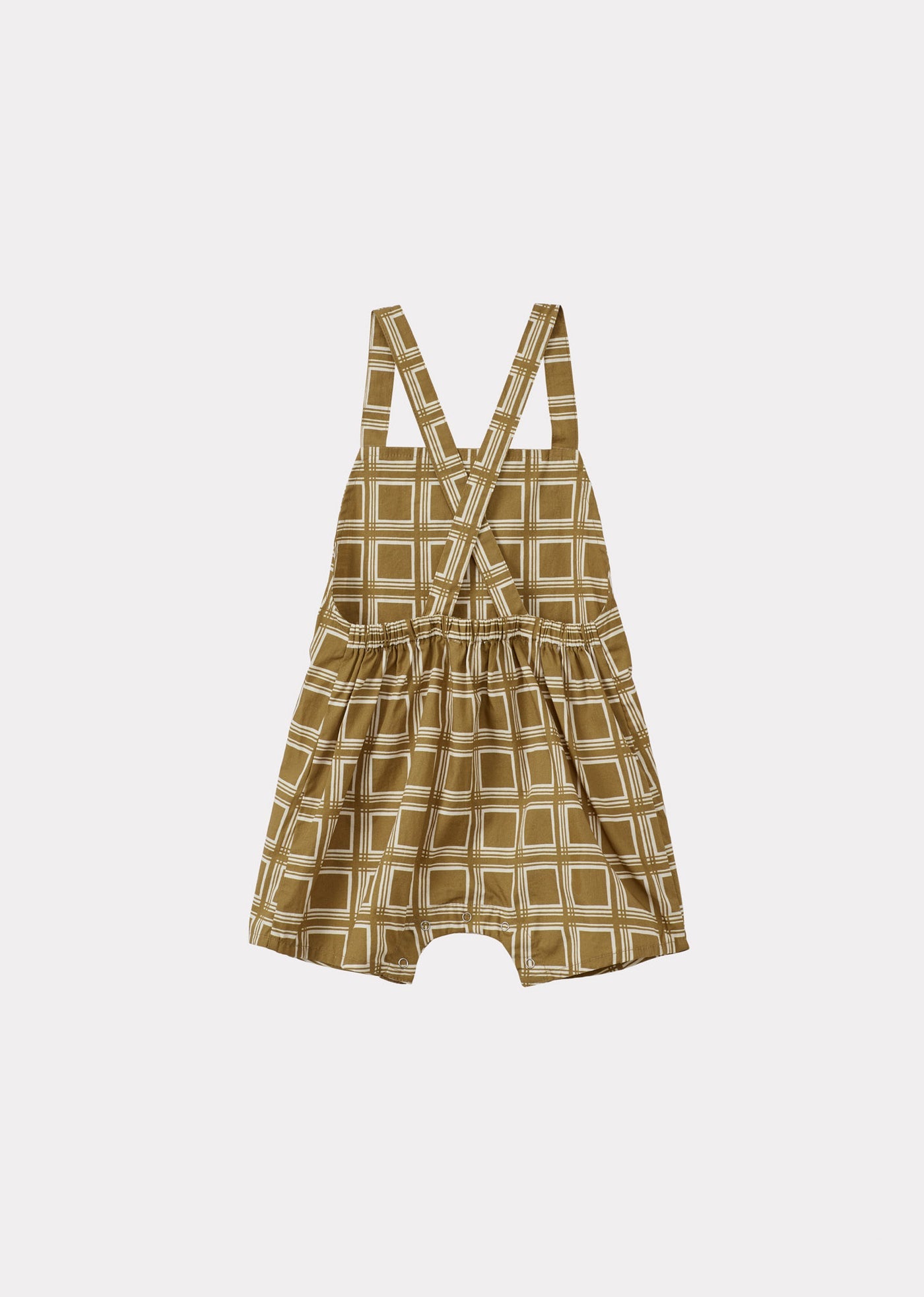 CORREA BABY COTTON ROMPER - BROWN GEO PRINT