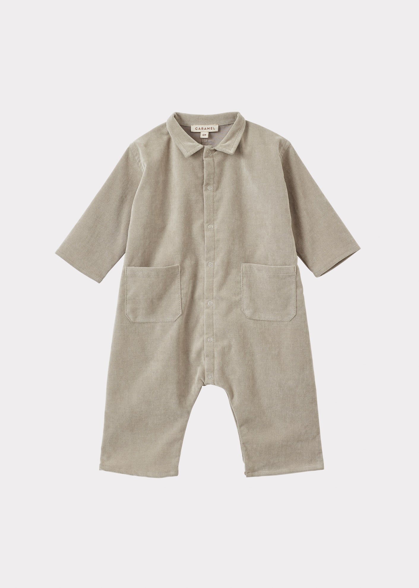 Caramel Luxury Cosmos Baby Cotton Mix Romper - Grey