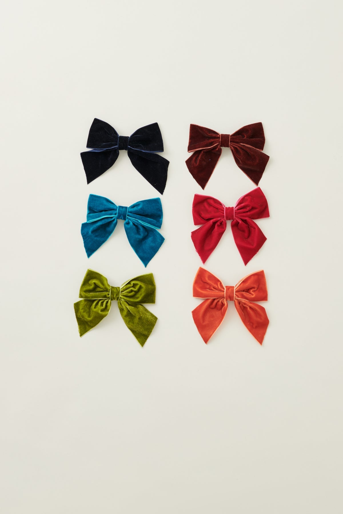 VELVET BOW PARTY HAIRCLIP - RUBY