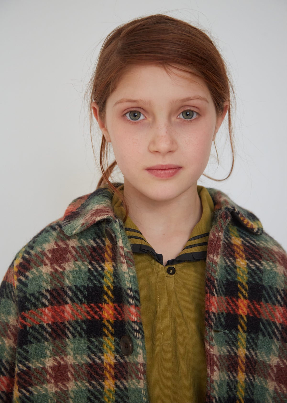 EVEREST KIDS COAT - ORANGE CHECK