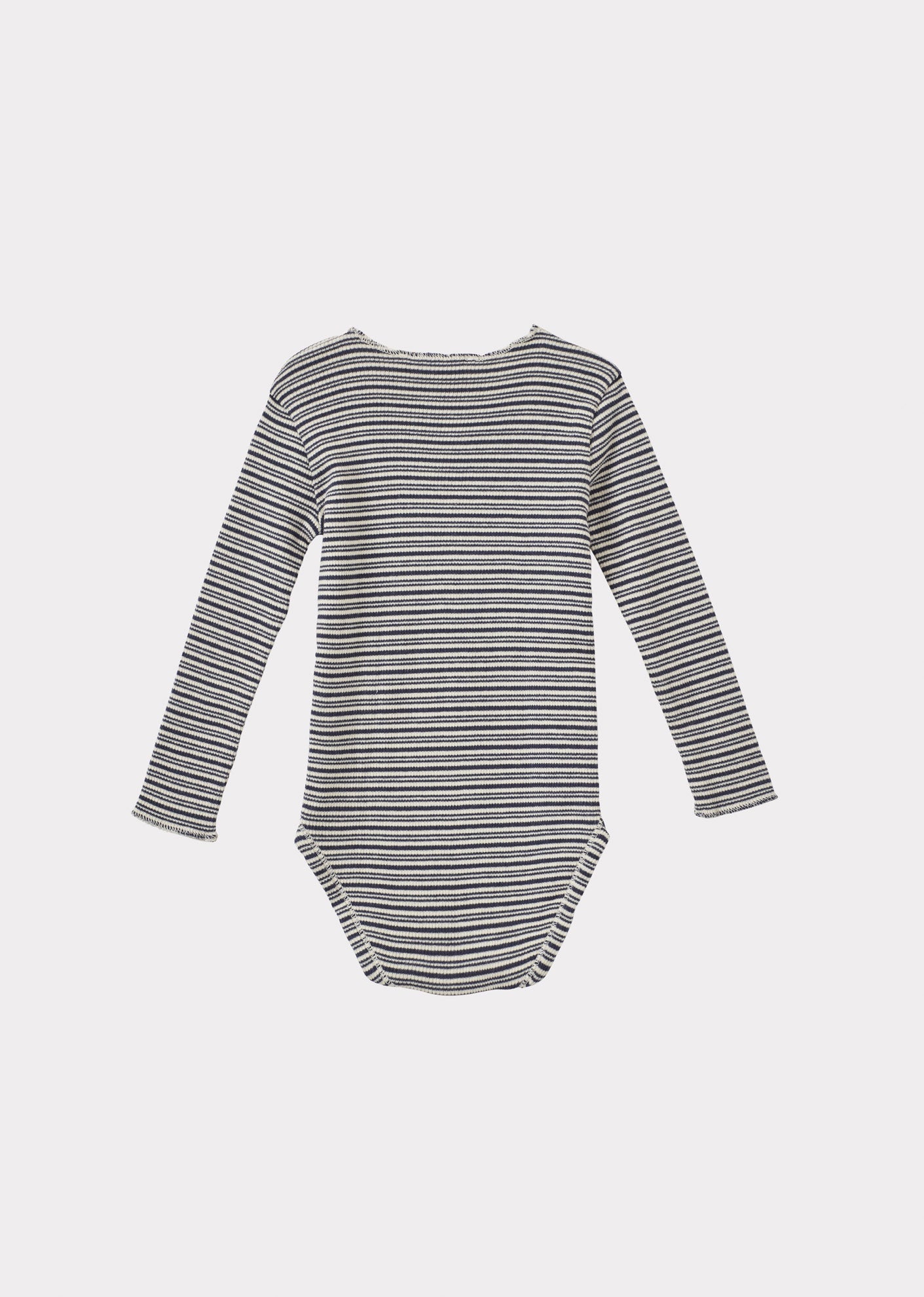 HANAU BABY COTTON ROMPER - GREY/ECRU STRIPE