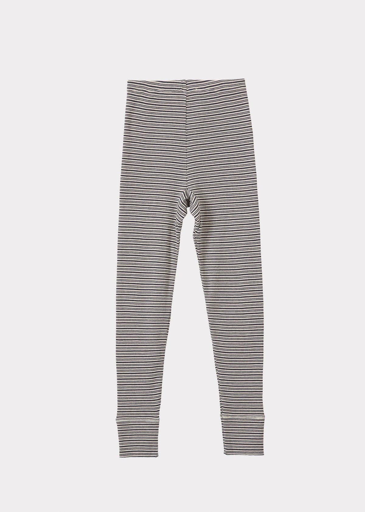 JUDD CHILDREN'S COTTON LEGGINGS - GREY / ECRU STRIPE