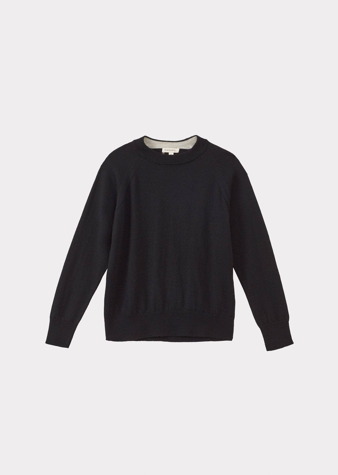 Caramel Luxury Keira Children's Merino Wool Jumper - Black