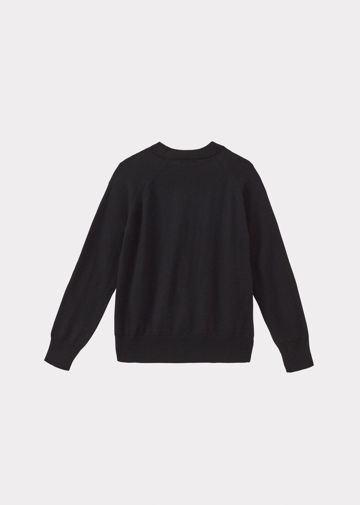 KEIRA CHILDREN'S MERINO WOOL JUMPER - BLACK