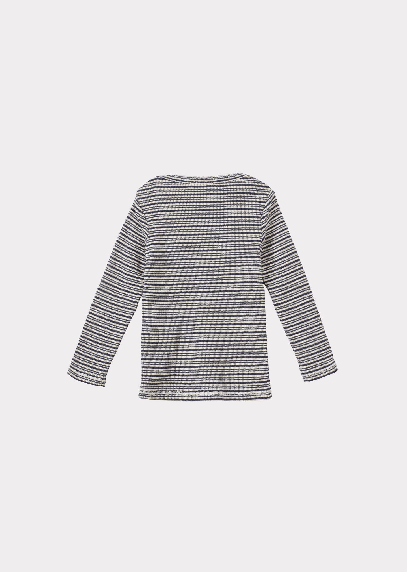 KISHON BABY COTTON T-SHIRT - GREY/ECRU STRIPE