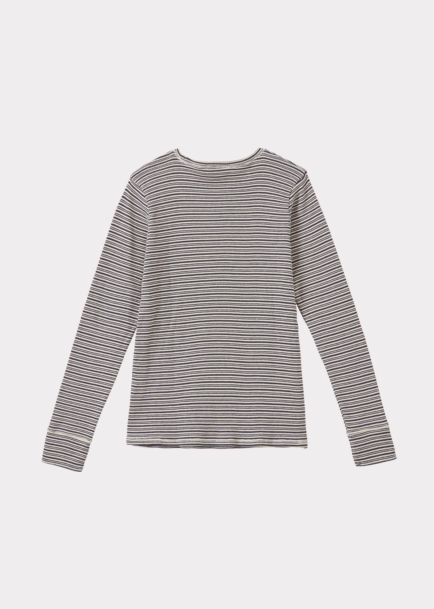 KISHON CHILDREN'S COTTON T-SHIRT - GREY / ECRU STRIPE