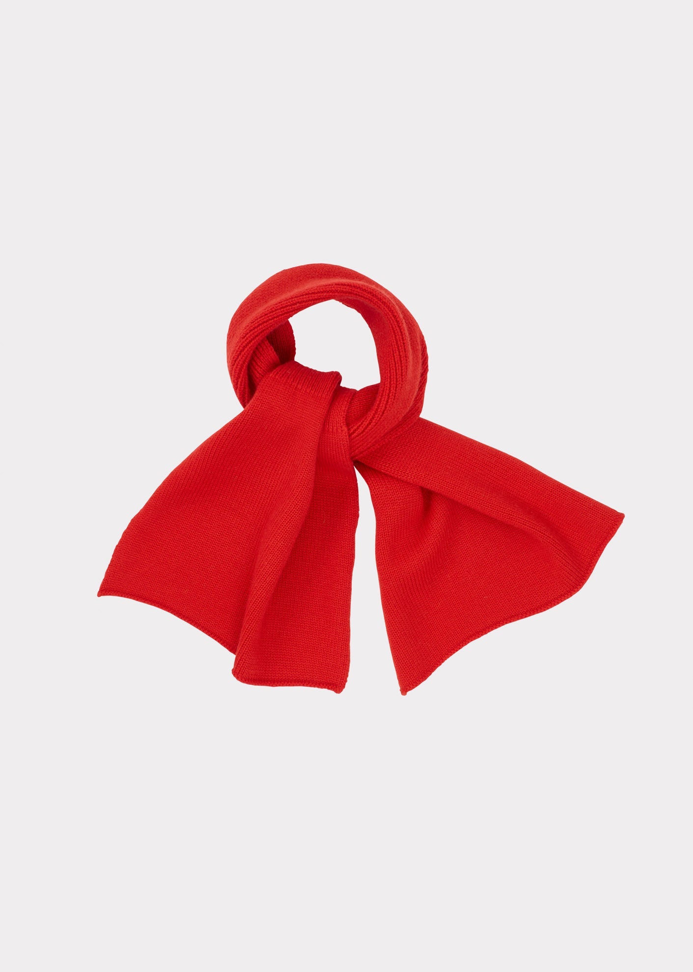 Caramel Luxury Nora Children's Merino Wool Scarf - Red