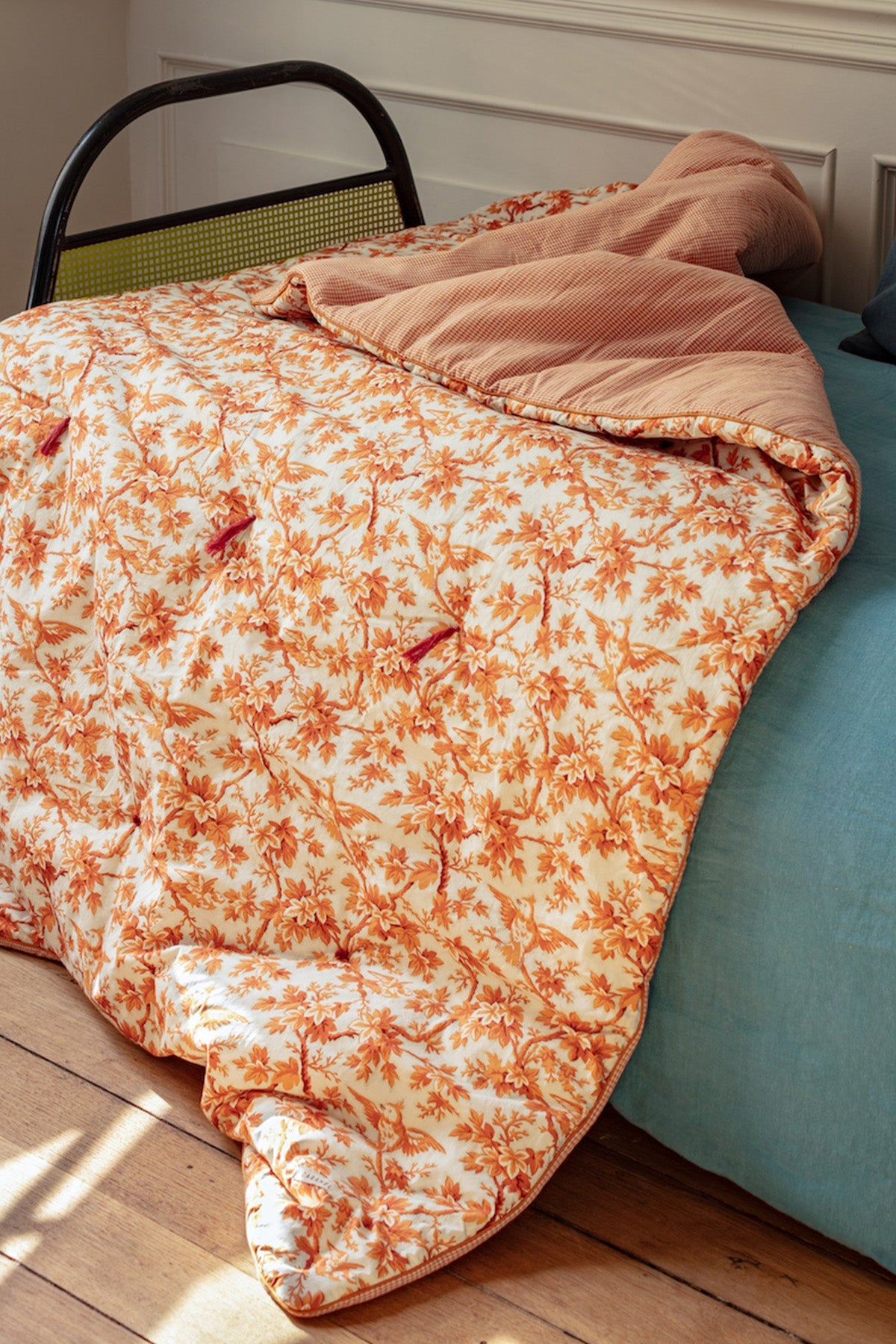 END OF BED TOPPER H23 - ORANGE TREE TOP PRINT