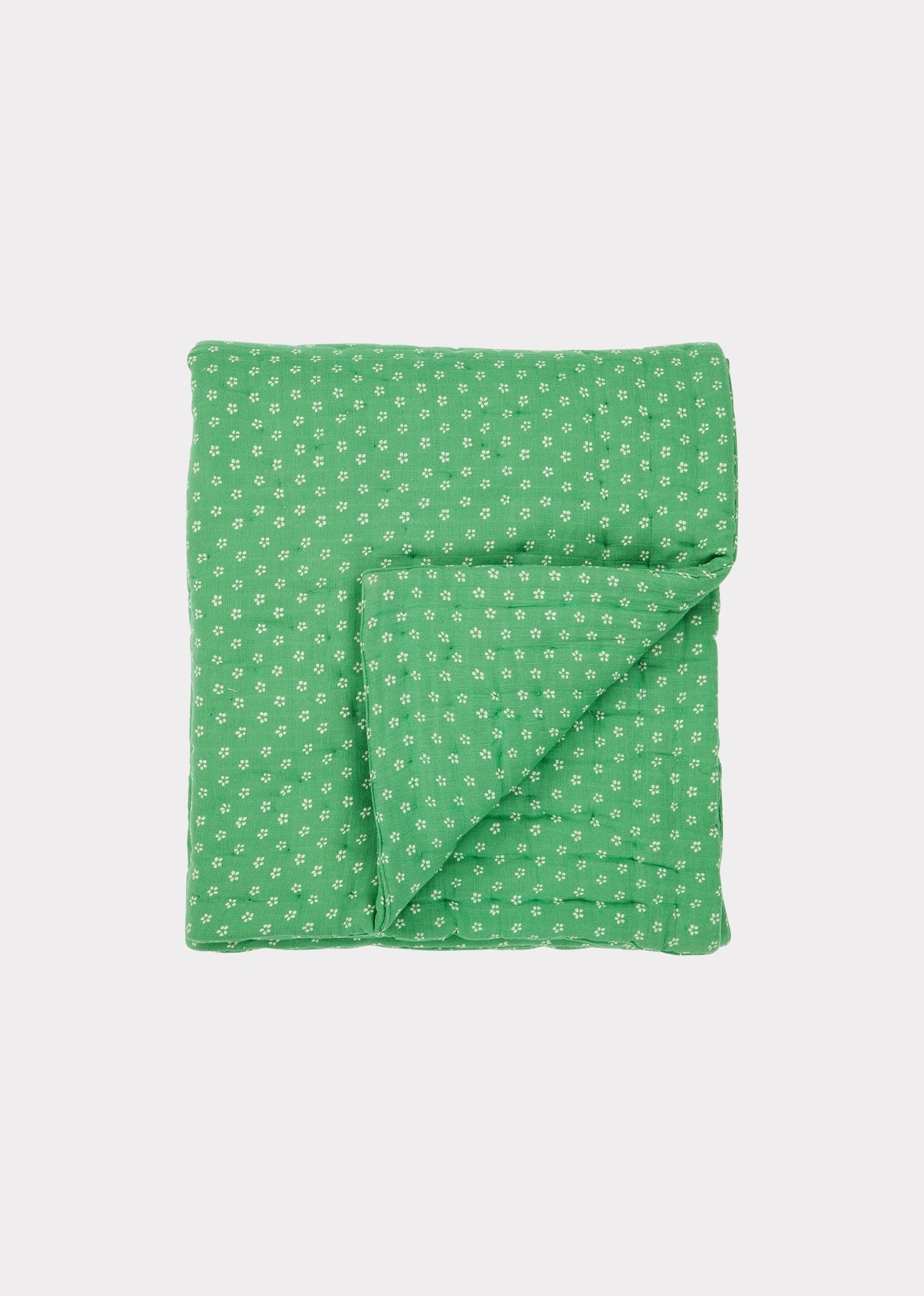 Quilt, Green Daisy