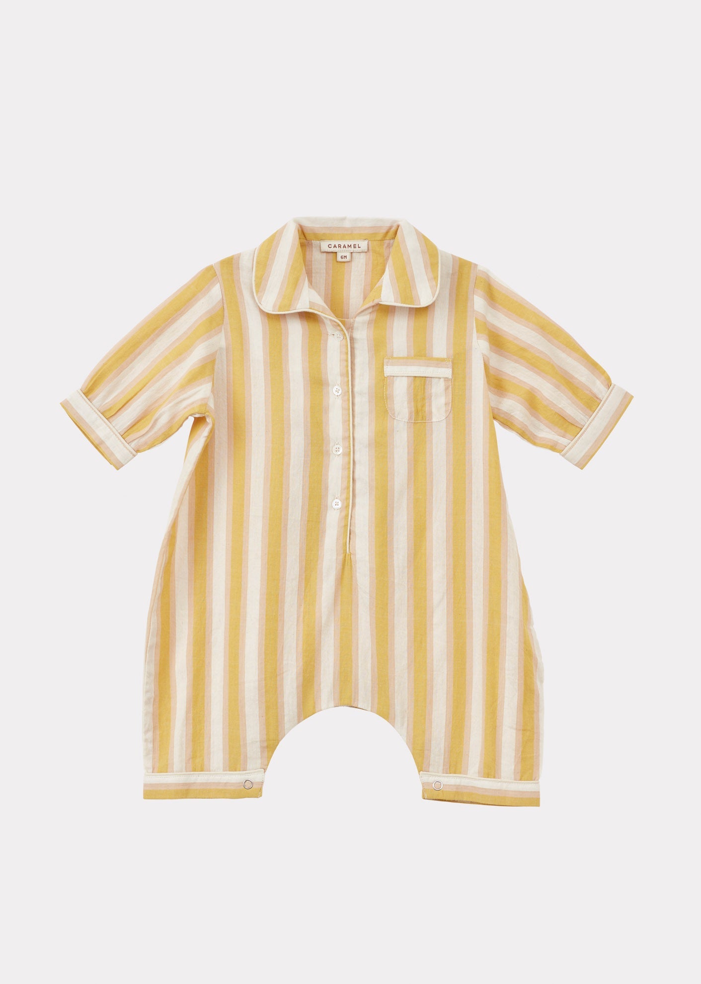 BABY PYJAMA YELLOW STRIPE
