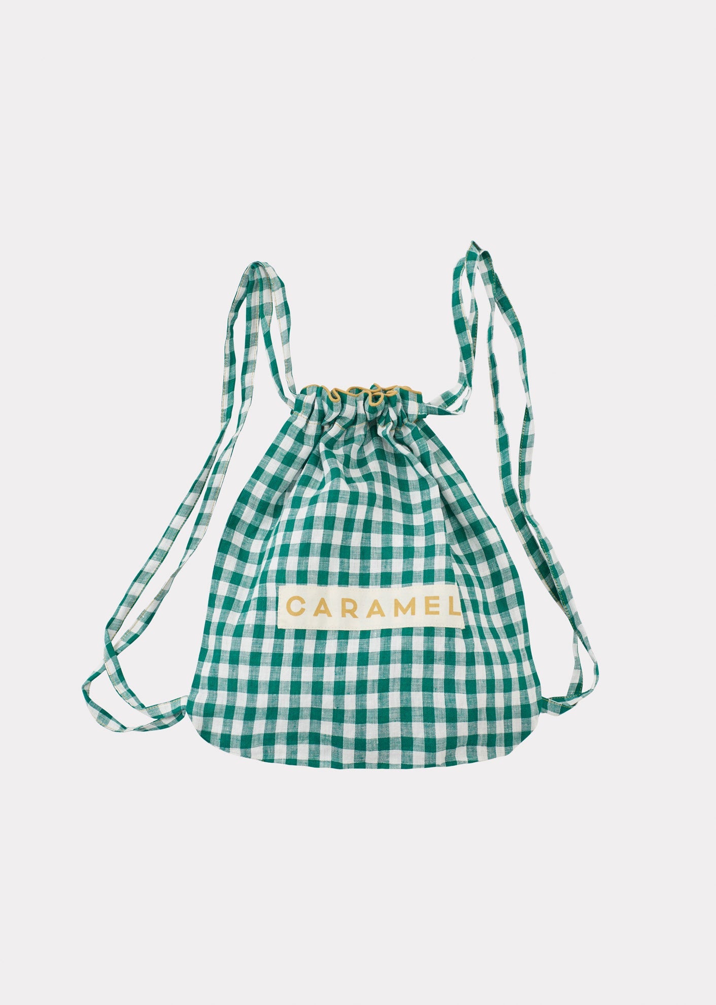 TOTE BACKPACK GREEN CHECK