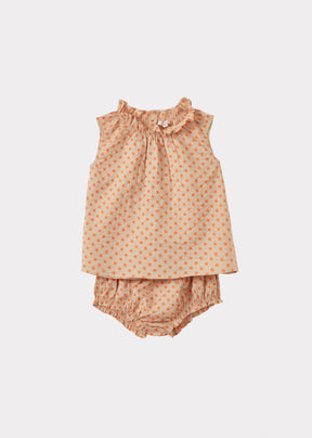 ALBERTA SET - ORANGE POLKA DOT