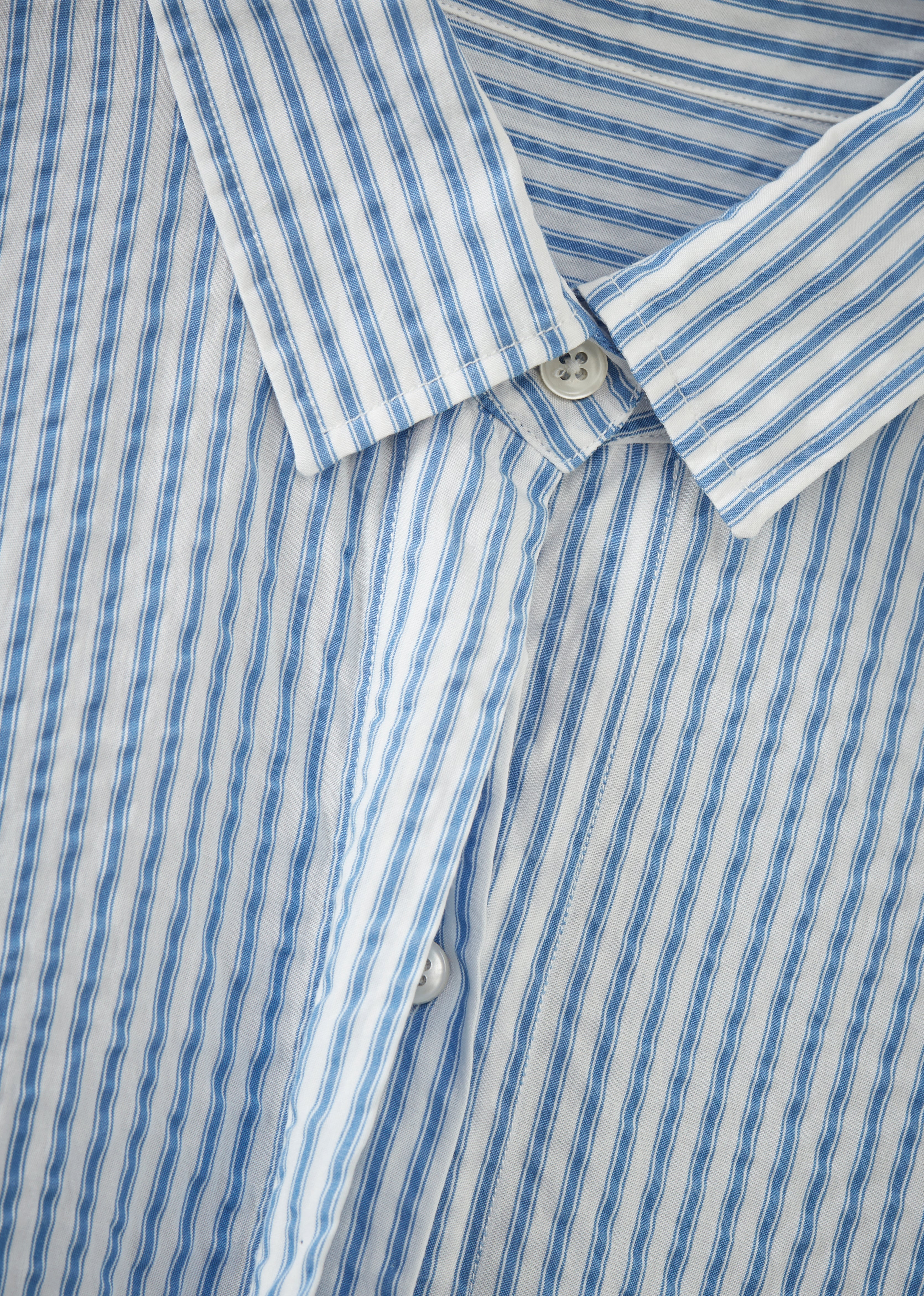 A-LINE SHIRT - NAVY BLUE STRIPE