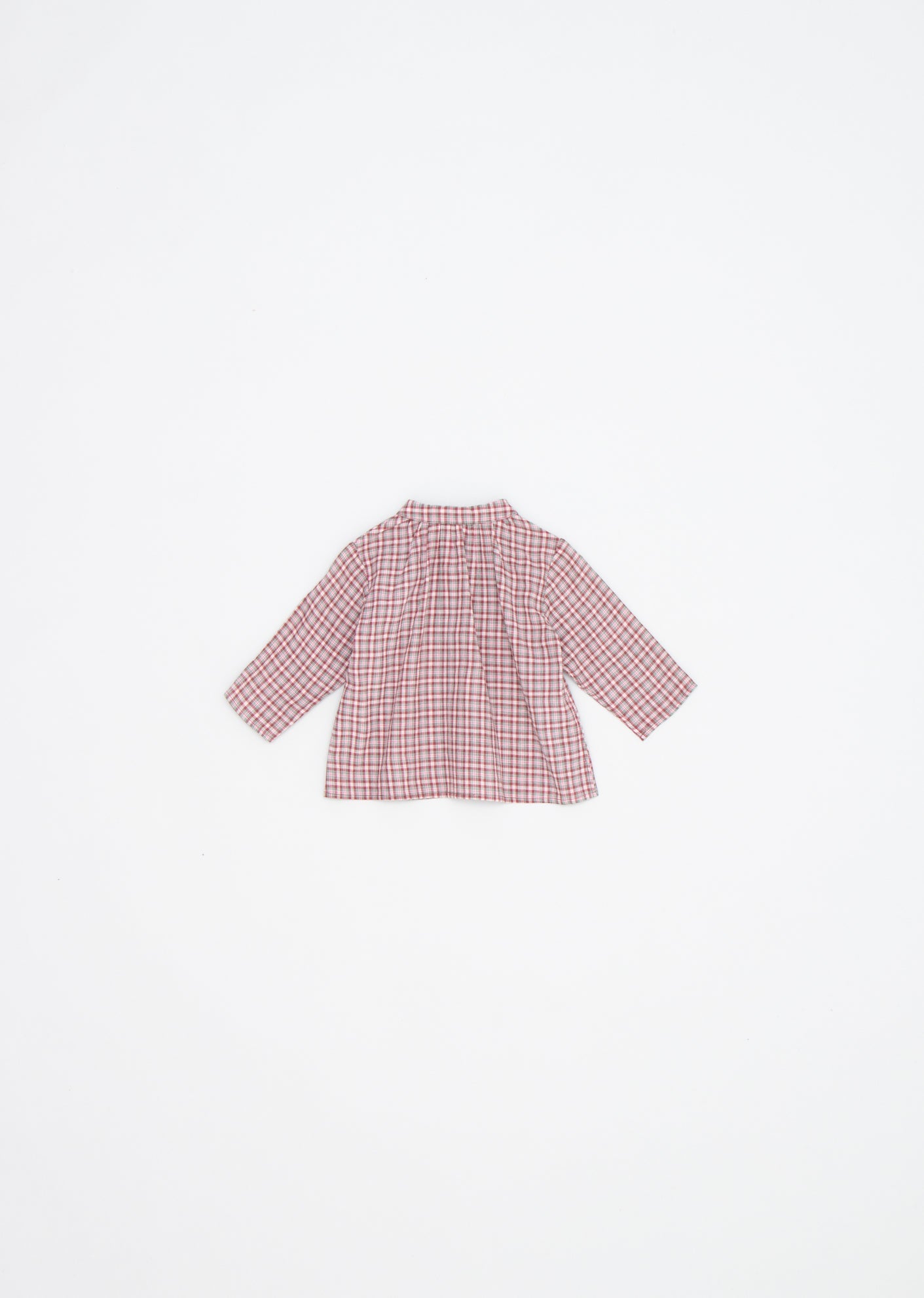 ALOE BABY SHIRT - BURGUNDY CHECK 2