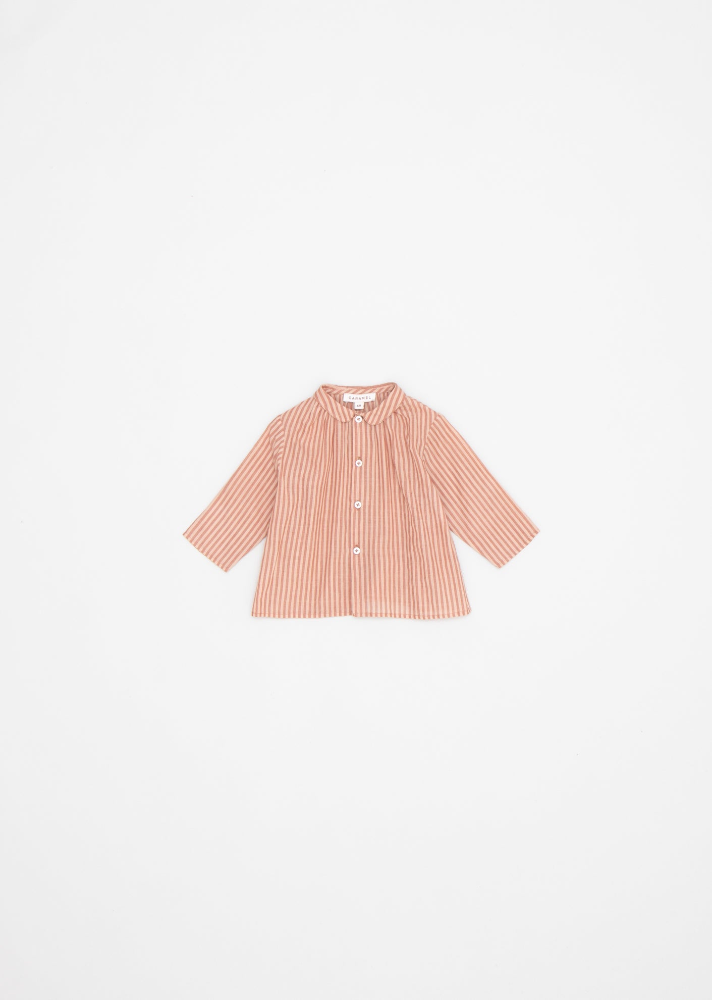 ALOE BABY SHIRT - DUSTY ROSE STRIPE 1