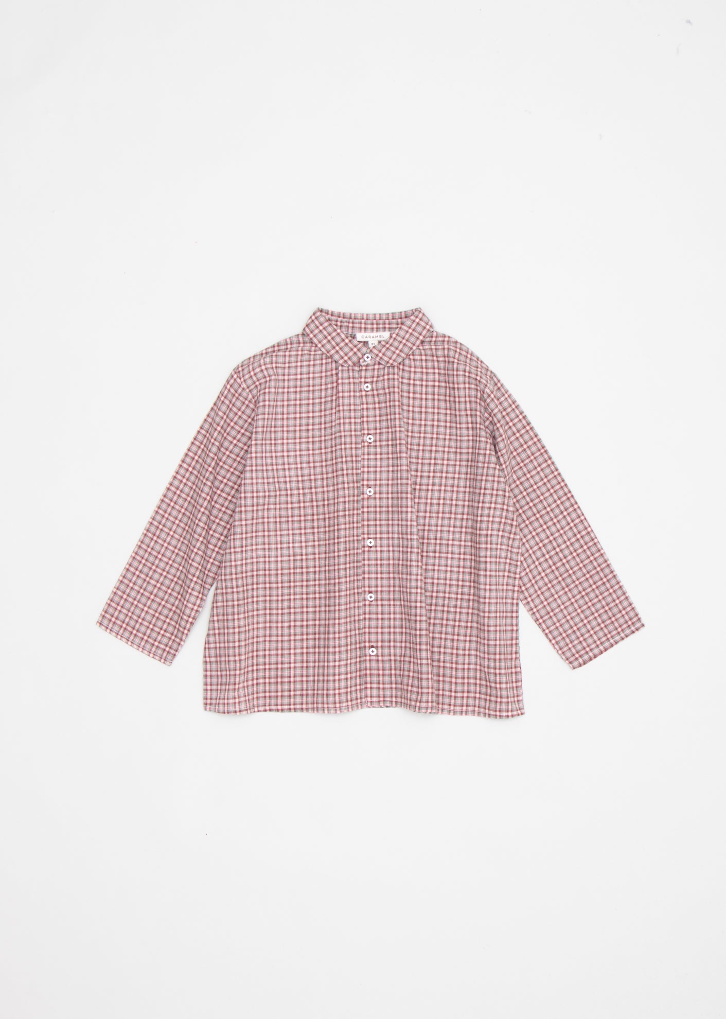 ALOE SHIRT - BURGUNDY CHECK 1