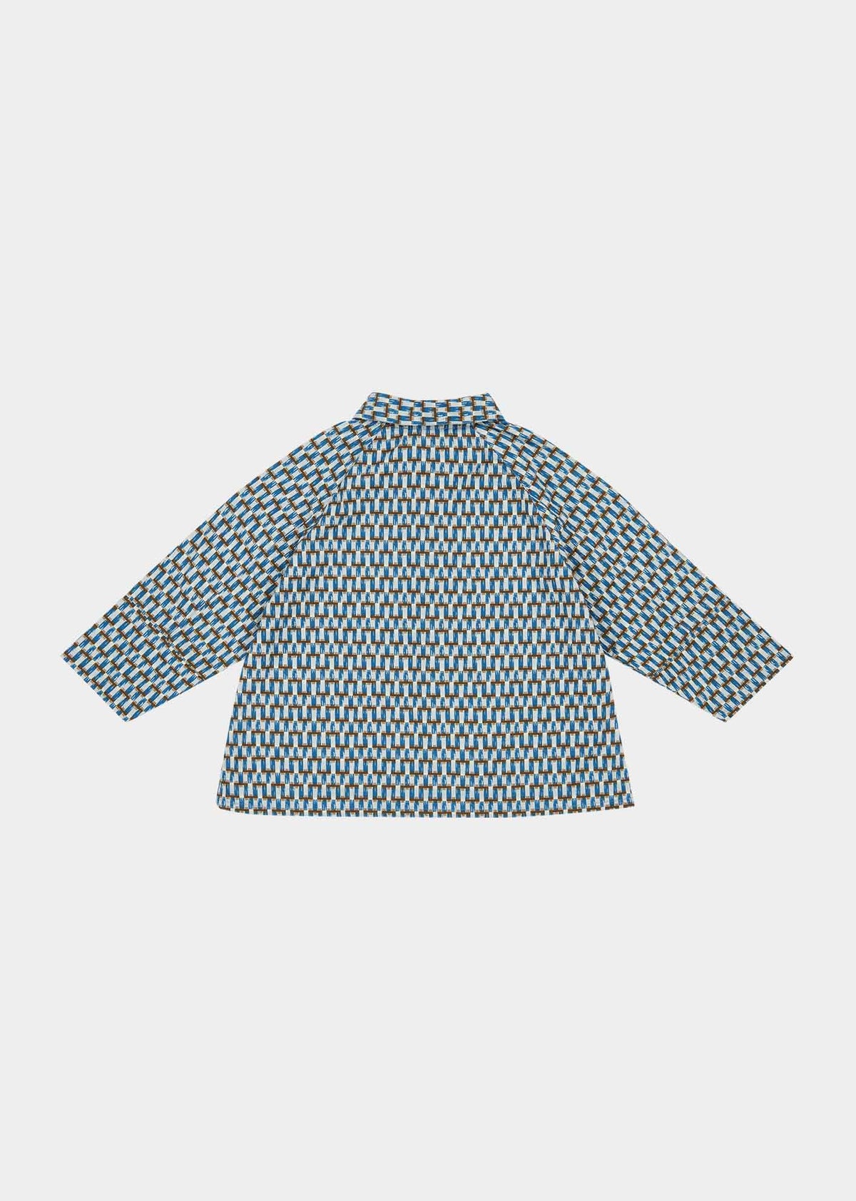 BURDOCK SHIRT - BLUE GEO PRINT