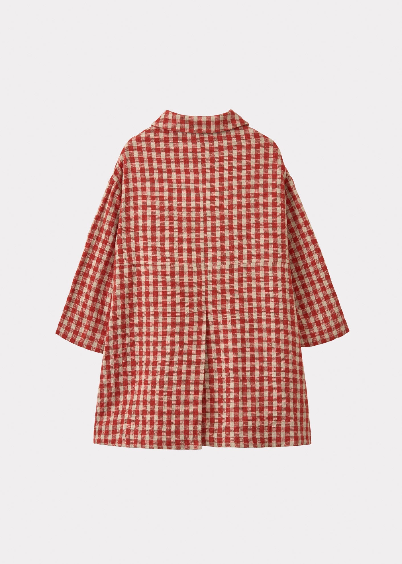 CAMBRIDGE COAT - RED AND ECRU CHECK