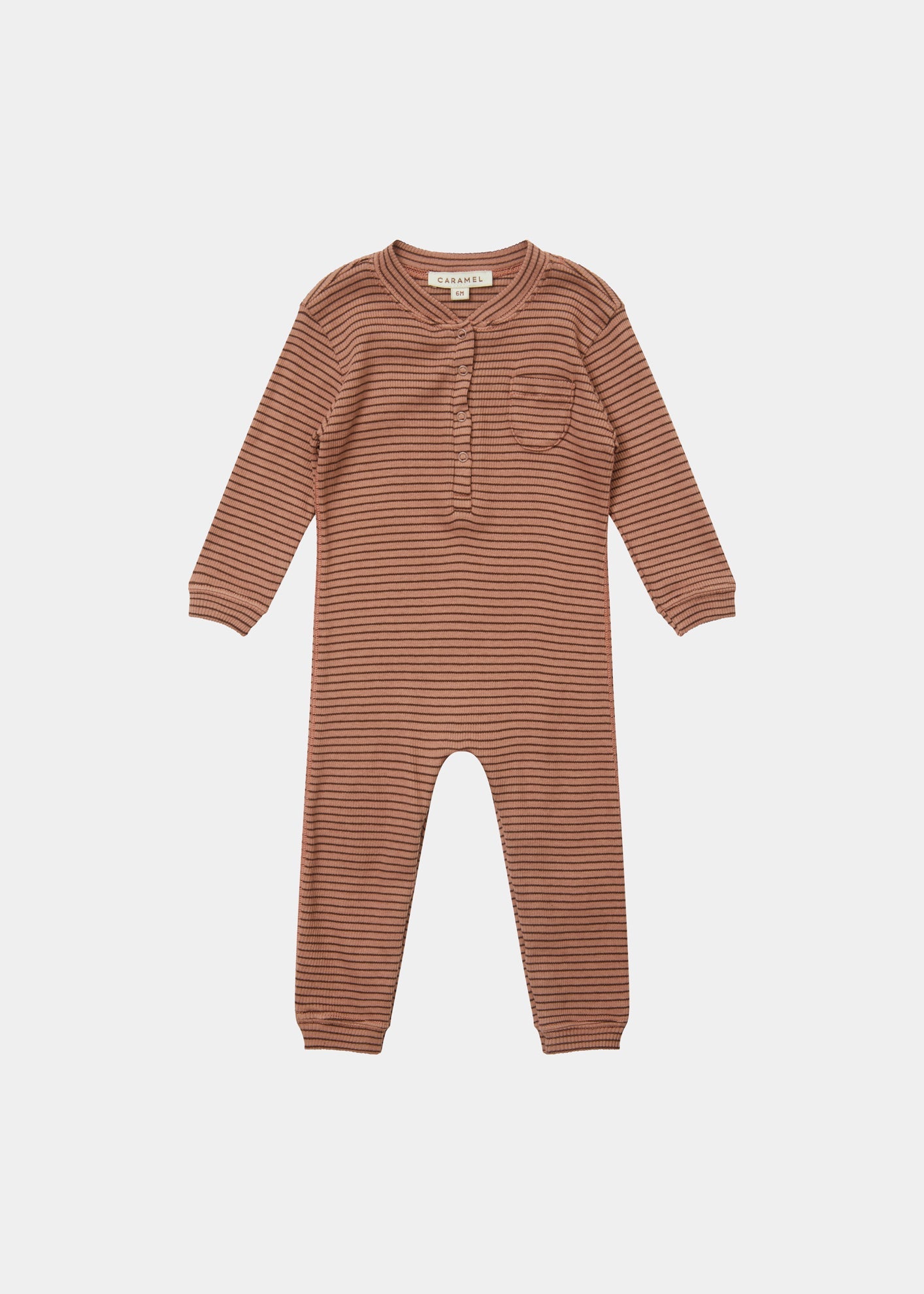 TOADFISH BABY ROMPER - ROSEWOOD/BROWN