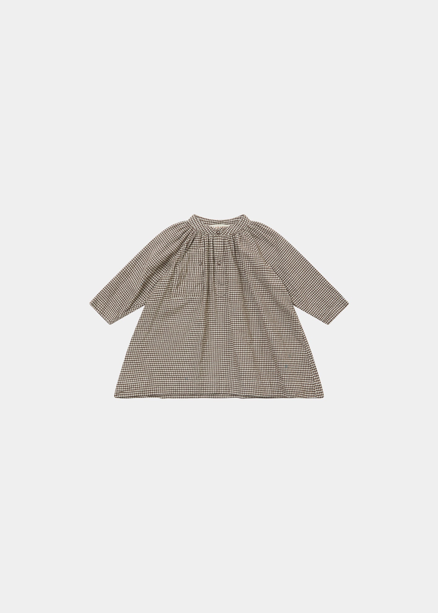 YEW BABY DRESS - BROWN CHECK