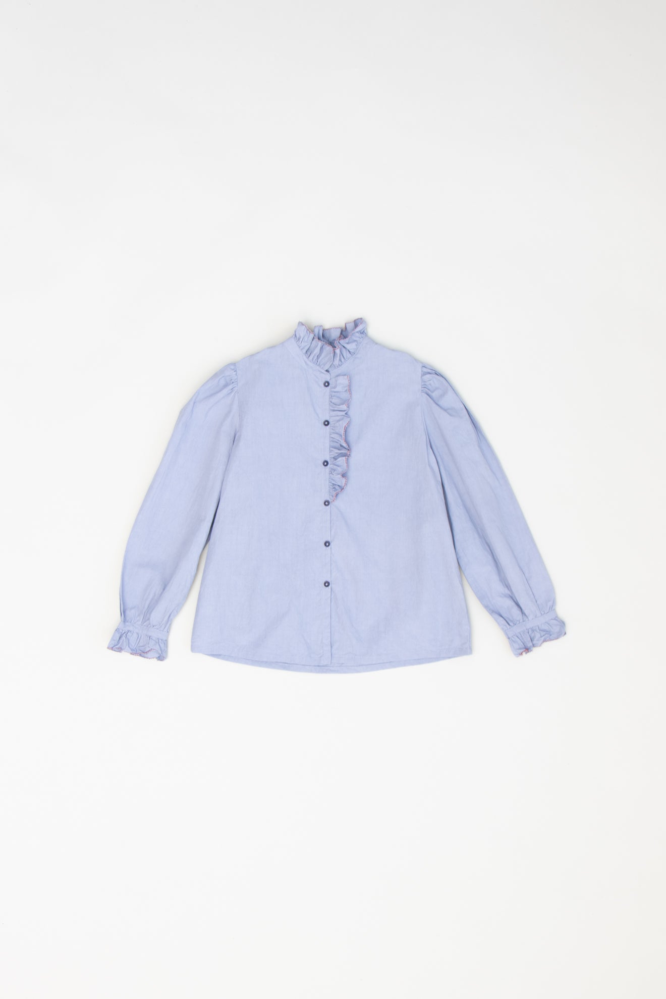 CAULIFLOWER GIRL BLOUSE - SLATE BLUE 2