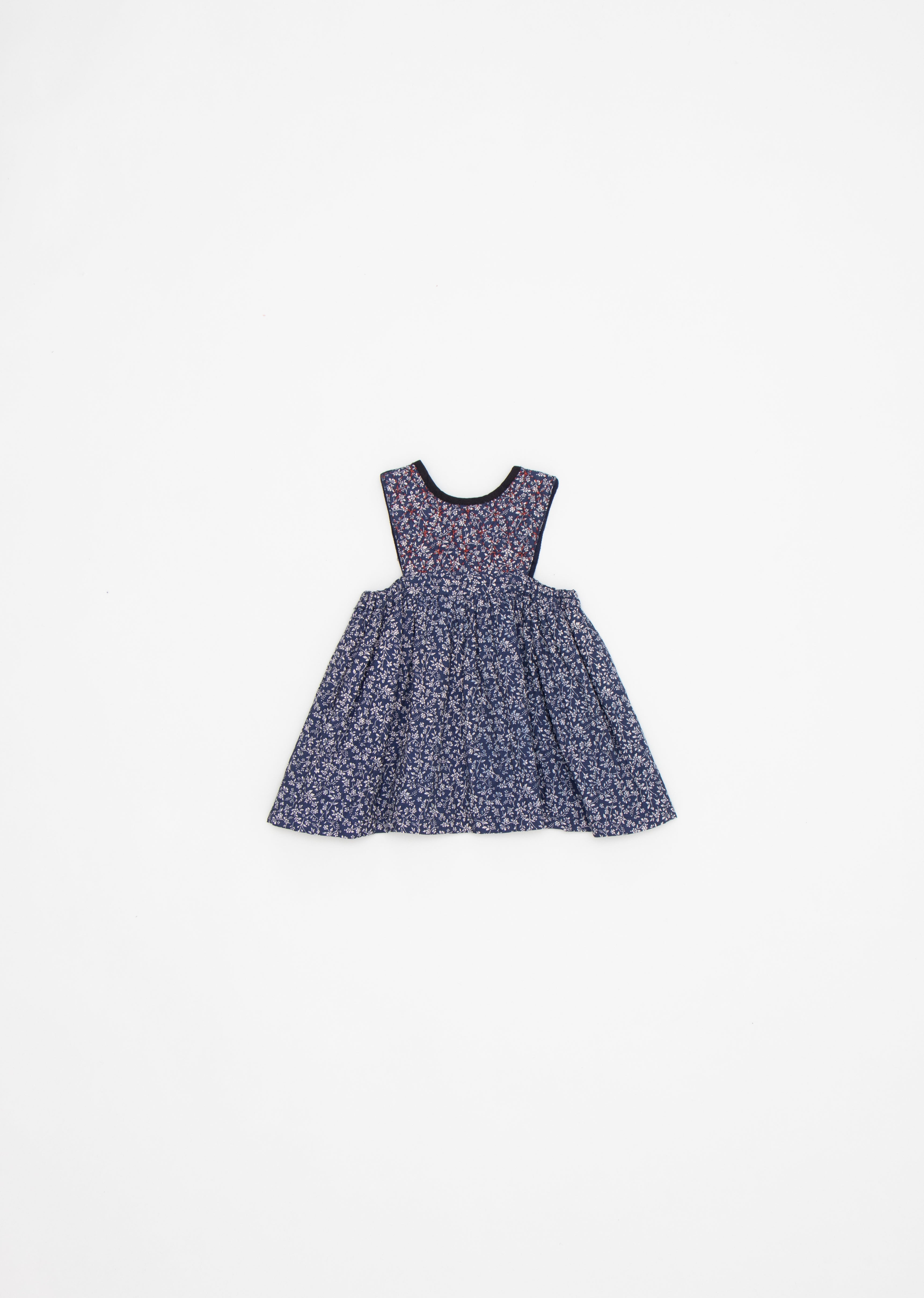 COLIMA BABY DRESS - NAVY FLORAL 2