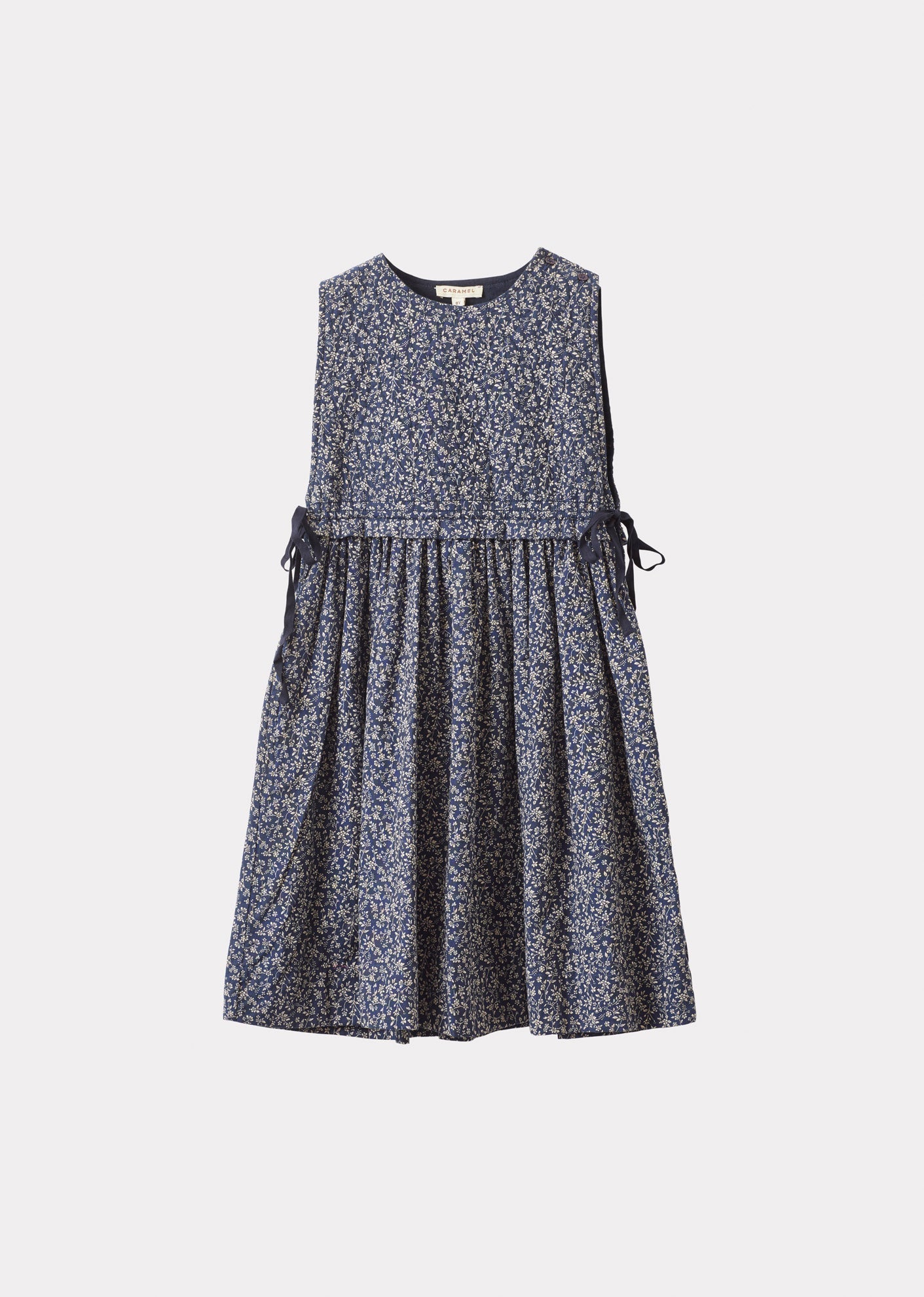 COLIMA GIRL DRESS - NAVY FLORAL 1