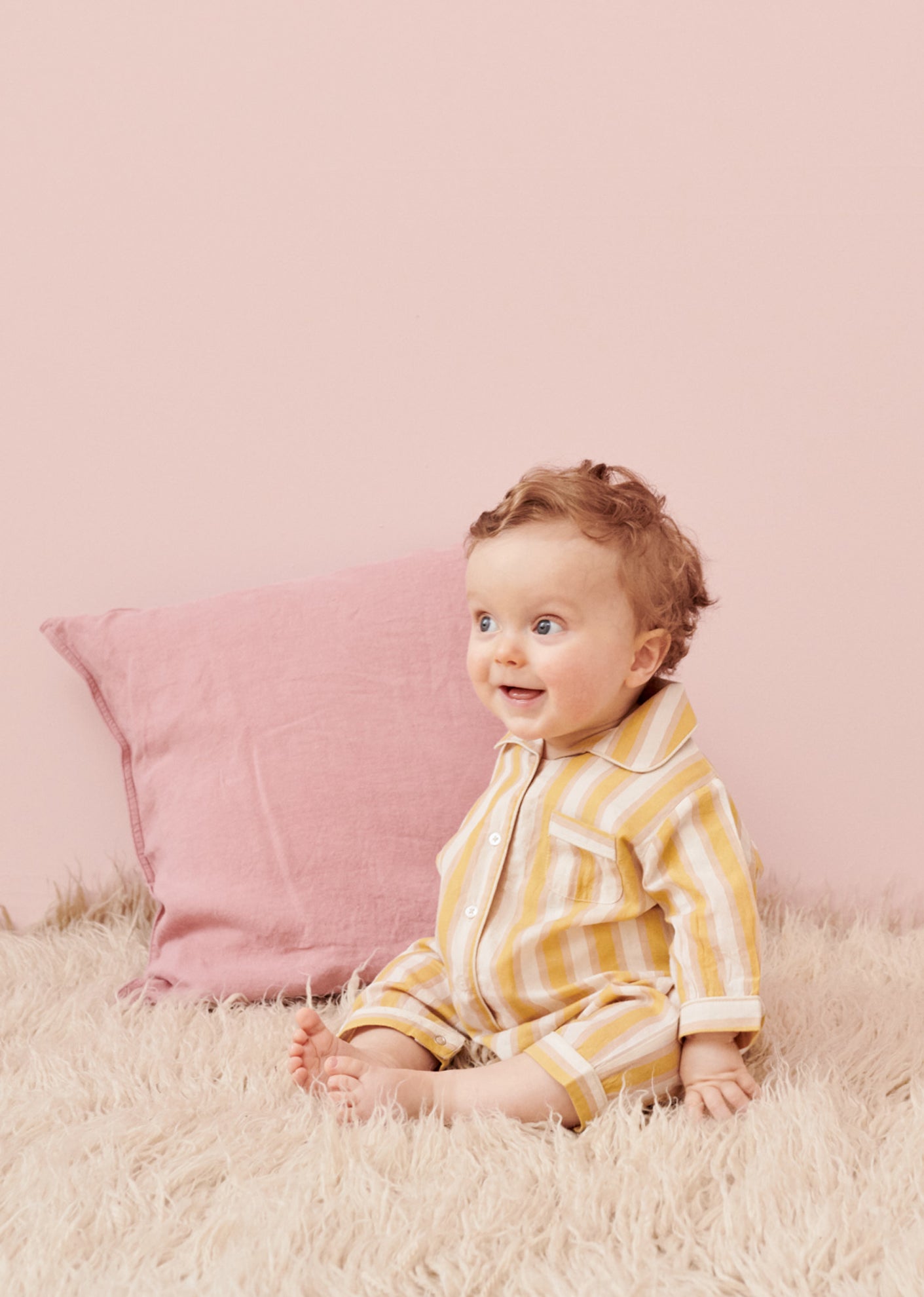 BABY PYJAMA - YELLOW STRIPE