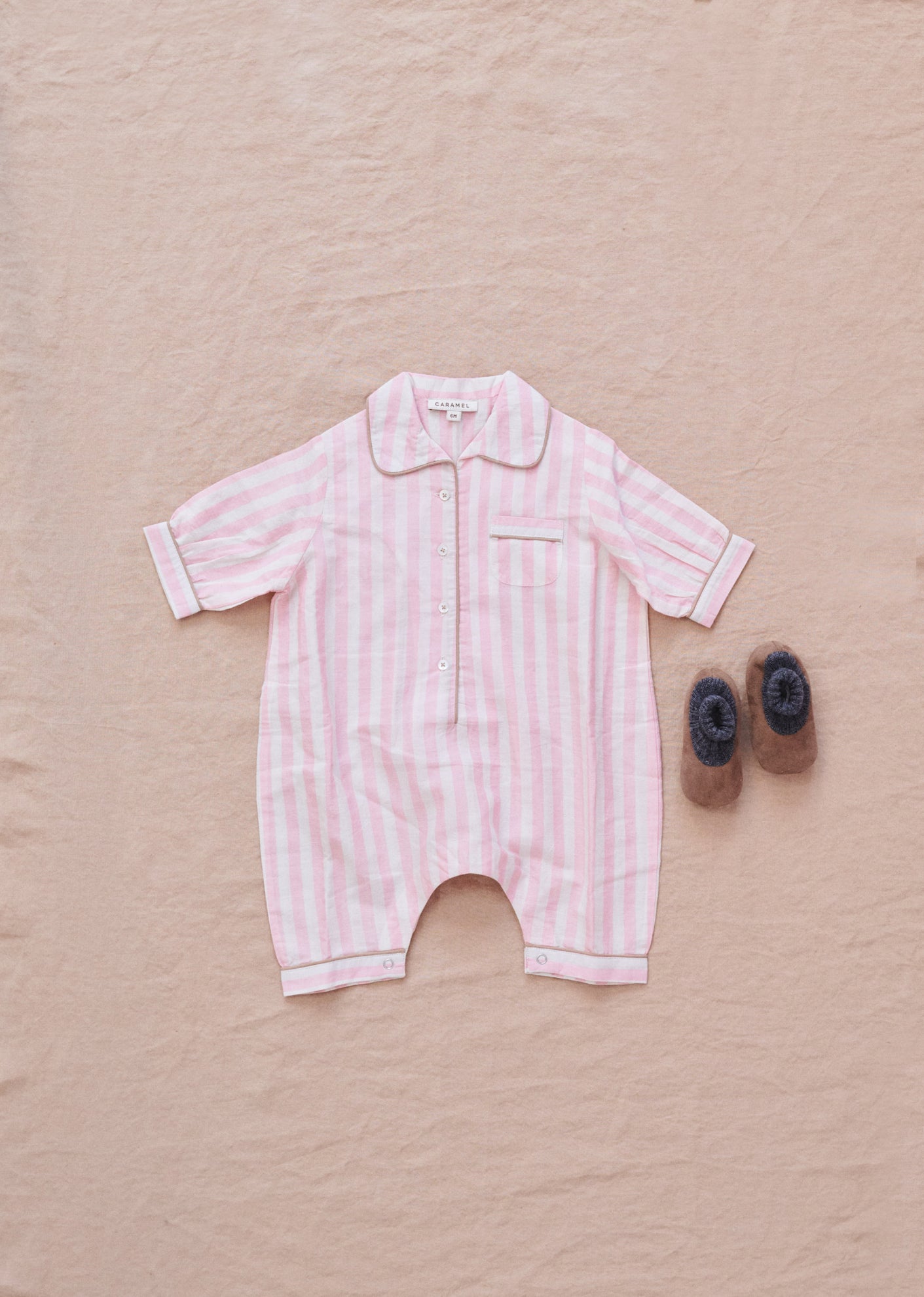 BABY PYJAMA CANDY PINK STRIPE